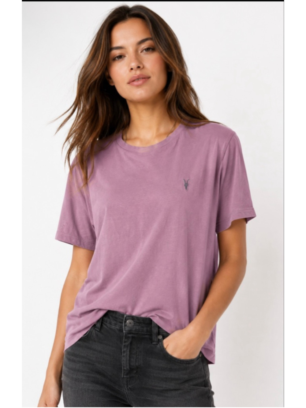 Women's AllSaints Pink Short Sleeve Tee XL